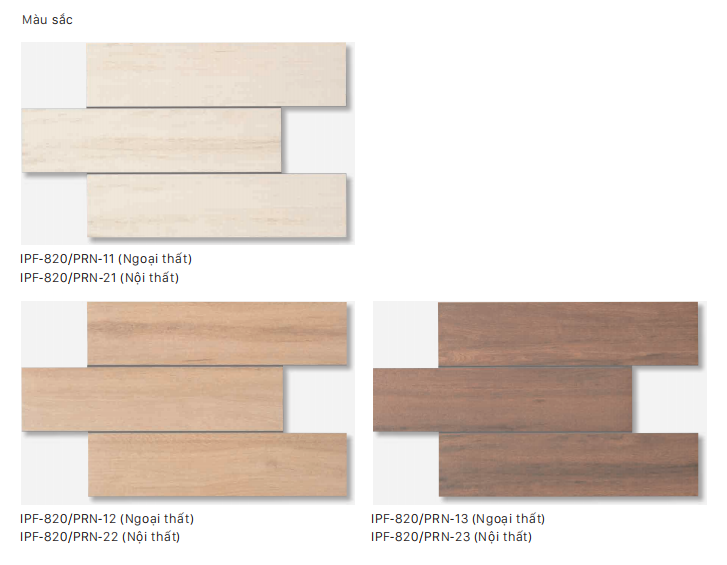 Bảng màu gạch sàn Primero NX