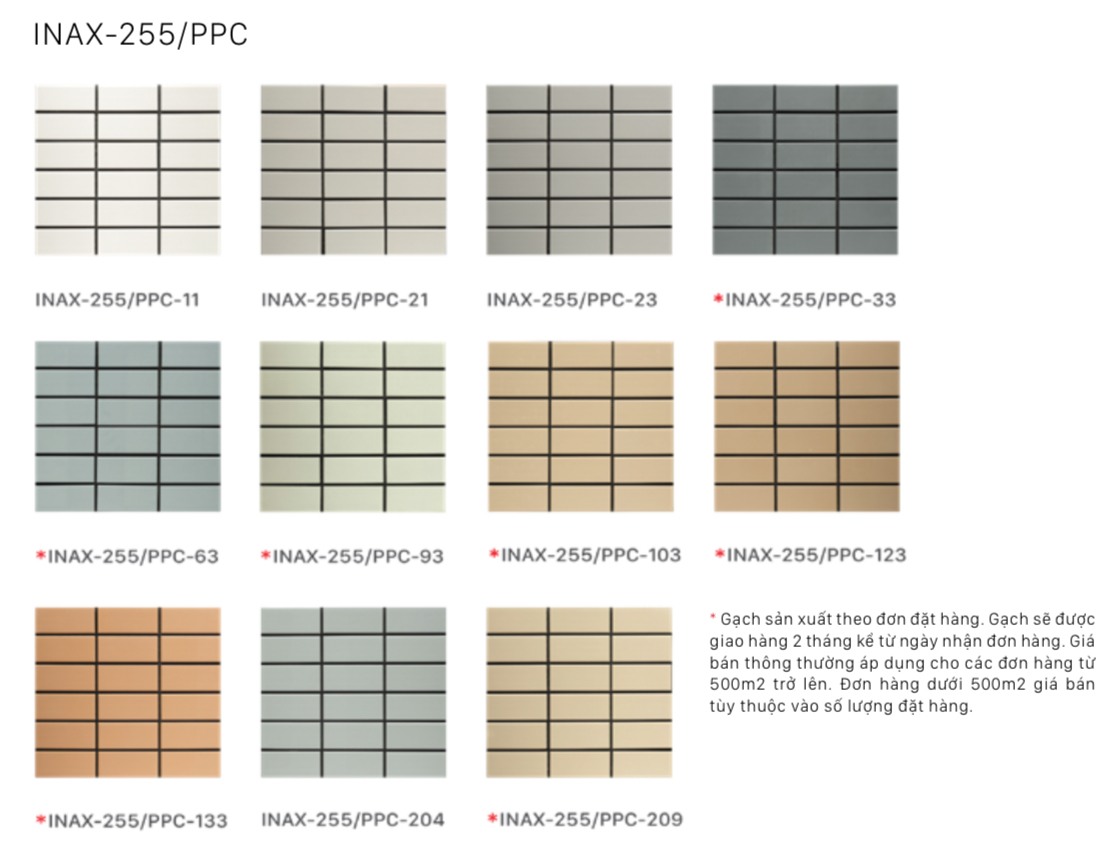 Bàng màu mã gạch pastel pain color