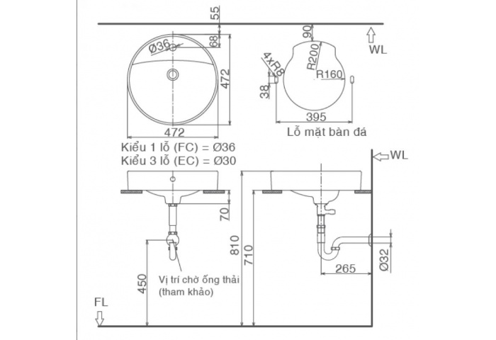 Chậu Rửa Đặt Bàn INAX AL-294V