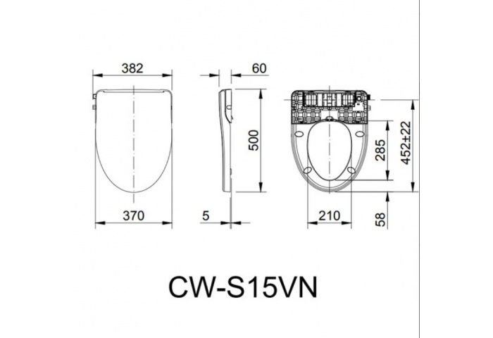 Nắp Shower Toilet INAX CW-S15VN