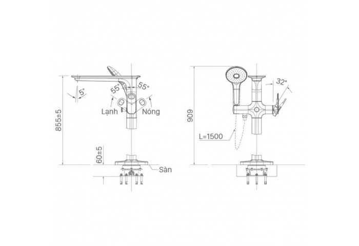 Sen Đặt Sàn Tiện Lợi INAX BFV-656S