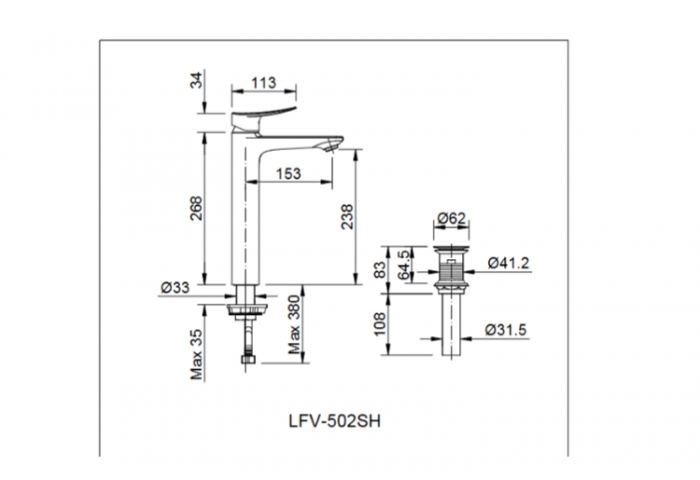 Sen Vòi Đơn LFV-502SH