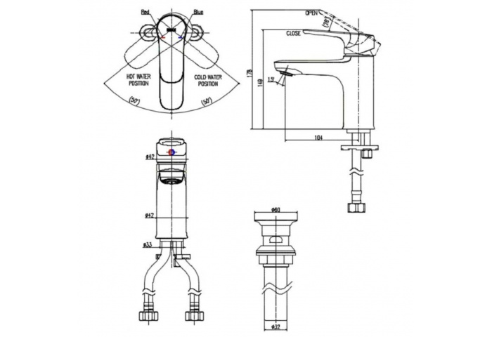 Vòi Chậu Đặt Bàn INAX LFV-1402S-R