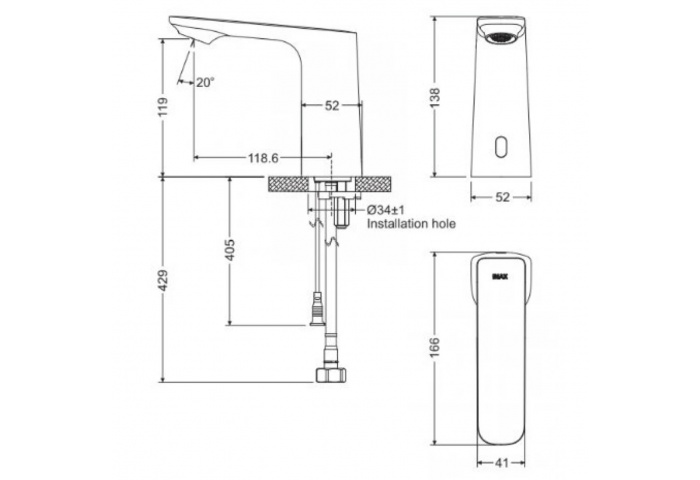 Vòi Chậu Nước Lạnh Tự Động INAX AMV-91